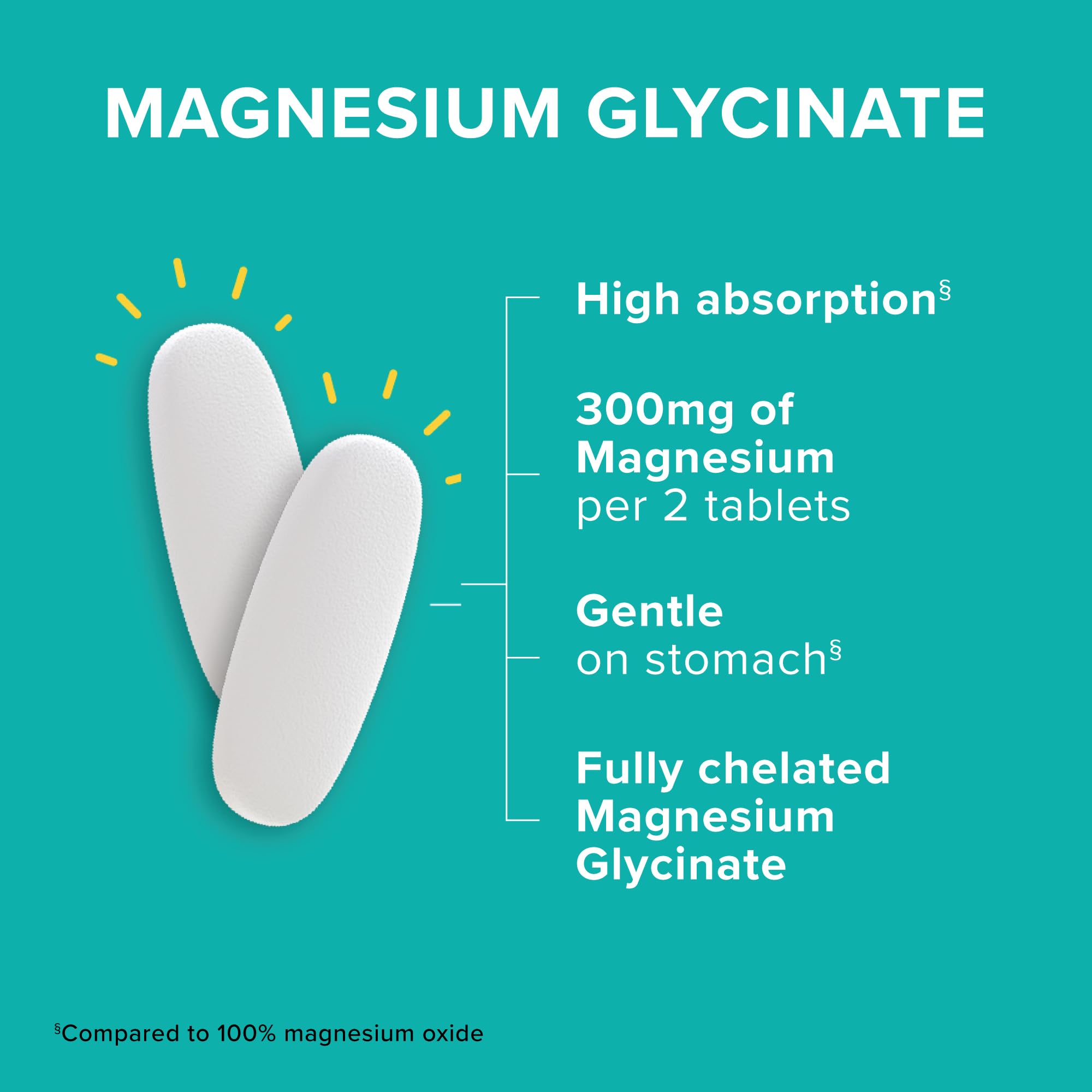 Qunol Magnesium Glycinate 300mg, 100% Glycinate Chelated Magnesium Supplement, 150ct Tablets Qunol Au supplements