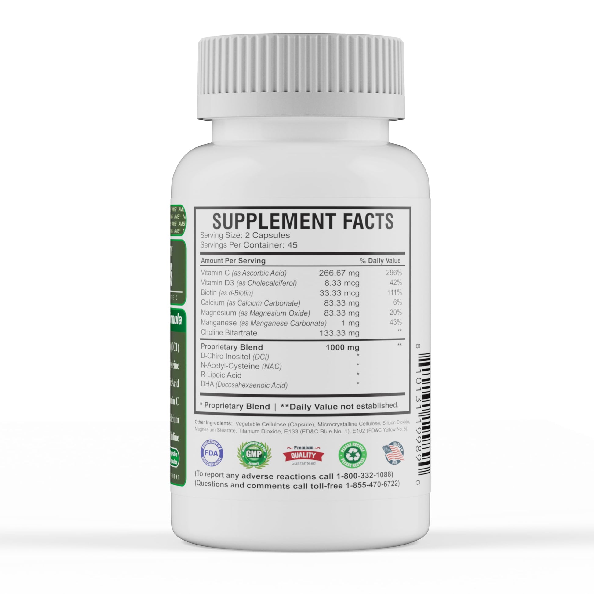 America Medic & Science WFS Plus Fertility Supplements for Women (90 Capsules) Supports Ovulatory Health | Natural Preconception Vitamins, Reproductive Aid, with D-Chiro Inositol, DHA |15-Day Supply. America Medic & Science Au supplements