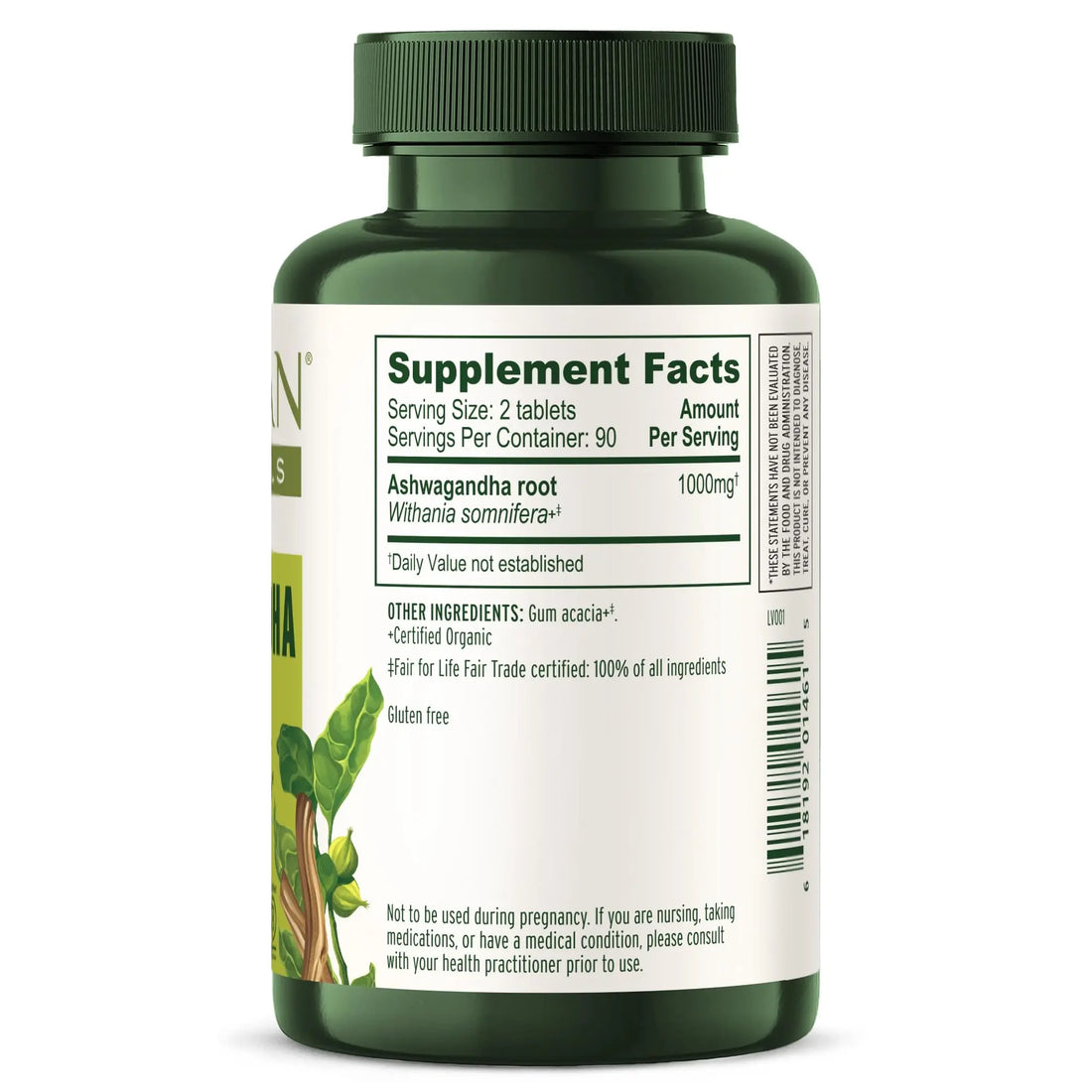 Banyan Botanicals Organic Ashwagandha - 1000mg per Serving - Cortisol Manager & Stress Relief Supplement - Adrenal Support for Mood, Restful Sleep & Muscle Recovery - 180 Tablets - Non-GMO, Vegan* Banyan Botanicals uk supplements