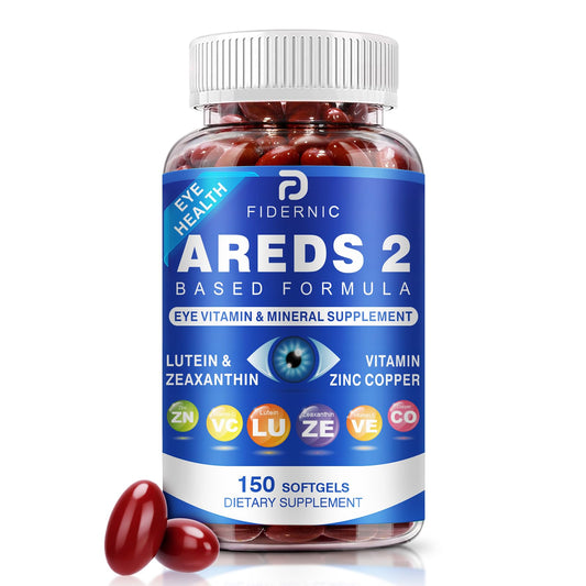 AREDS 2 Eye Vitamin & Mineral Supplement — Lutein and Zeaxanthin Supplement, Vitamin C & E, Zinc & Copper for Blue Light Protection, Eye Health Support FIDERNICUS supplements