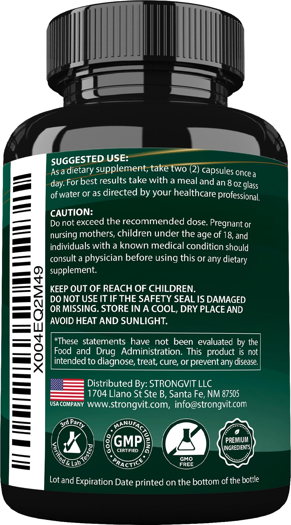 StrongVit Sea Moss Black Seed Oil Ashwagandha Ginger, Organic Sea Moss Capsules with Burdock Root, Irish Seamoss Pills with Bladderwrack, Advanced Multimineral Supplement, USA StrongVit Au supplements