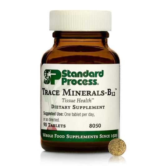 Standard Process Trace Minerals-B12 - Thyroid & Cell Functioning Support with Iodine, Zinc & Copper - Cartilage & Bone Health Aid - Non-Dairy & Non-Soy - 90 Tablets (90 Servings) Standard Process Inc.AU supplements
