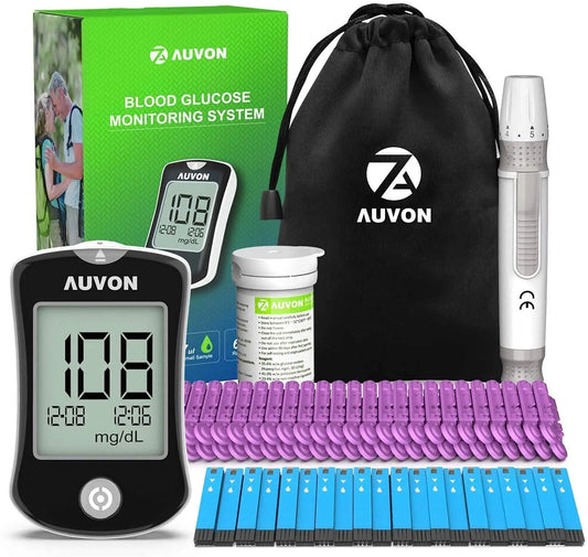 AUVON Blood Glucose Monitor Kit, High Accuracy Blood Sugar Test Kit AUVONAU supplements