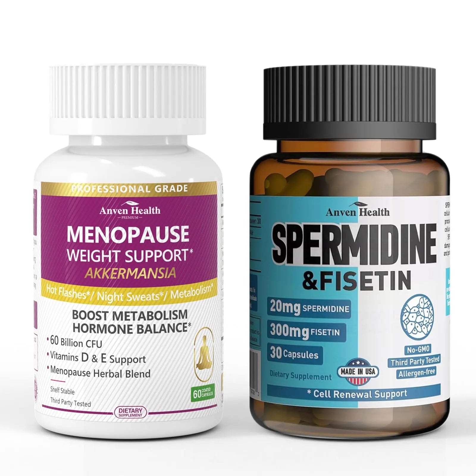 Spermidine 20mg + Fisetin 300mg + Akkermansia for Women丨Cellular Renewal, Metabolic & Gut Health Anven Health Au supplements
