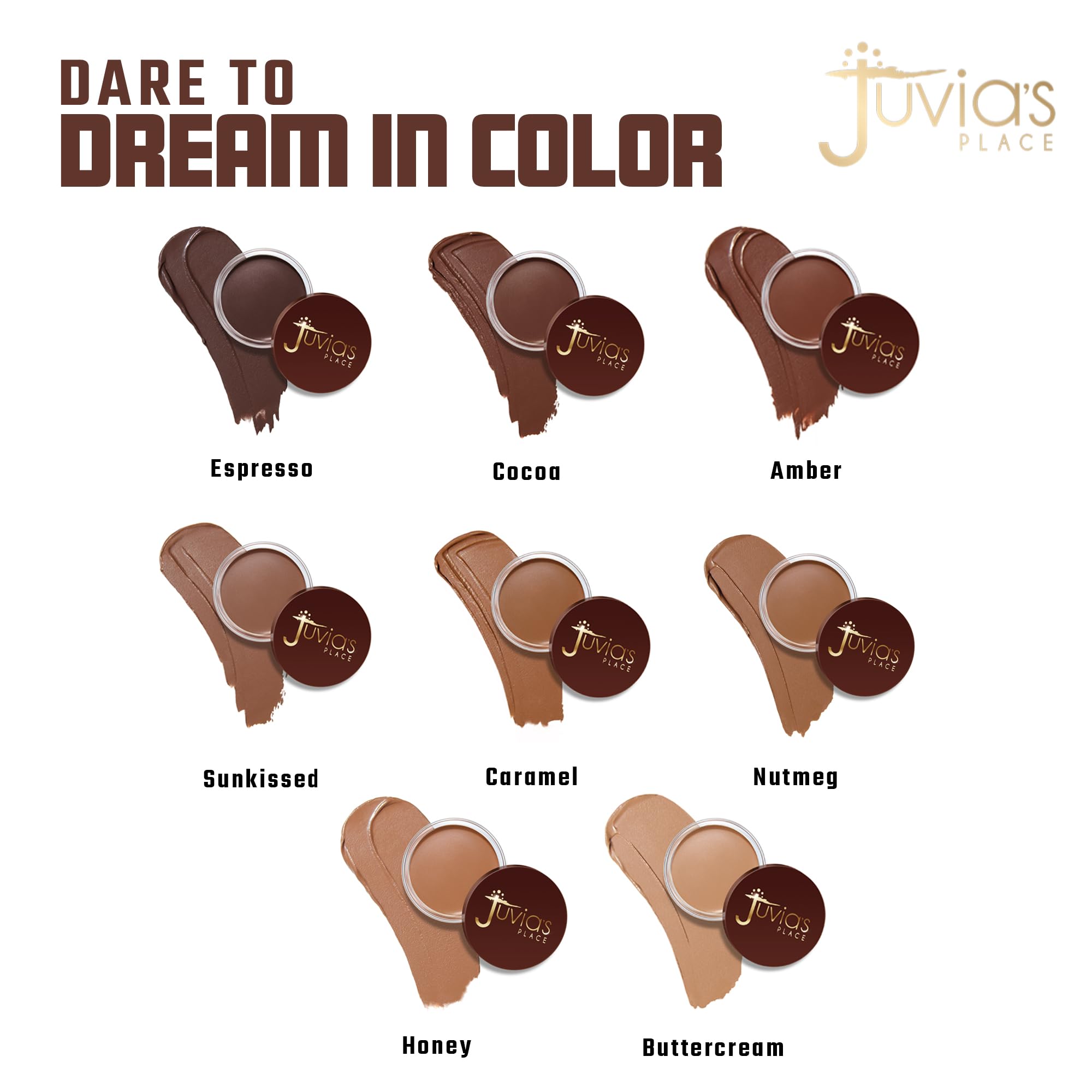 Juvia's Place Bronzed Cream Bronzer - Sunkissed - Smooth Cream Bronzer Pot for Sun-Kissed Glow & Warmth, Buildable & Blendable Makeup Contour with Long-Lasting Matte Shimmer Finish, Highly Pigmented Juvia's Place Au supplements