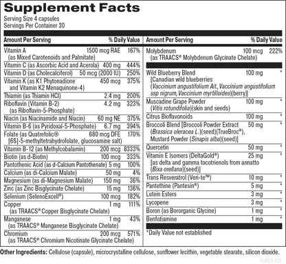 Designs for Beauty The Foundation of You - Women’s Multivitamin Supplement, 120 Count - with Vitamin D, Vitamin C, Folate, Tocotrienols, Lutein, Broccoli Seed, and Zinc Designs for BeautyUS supplements
