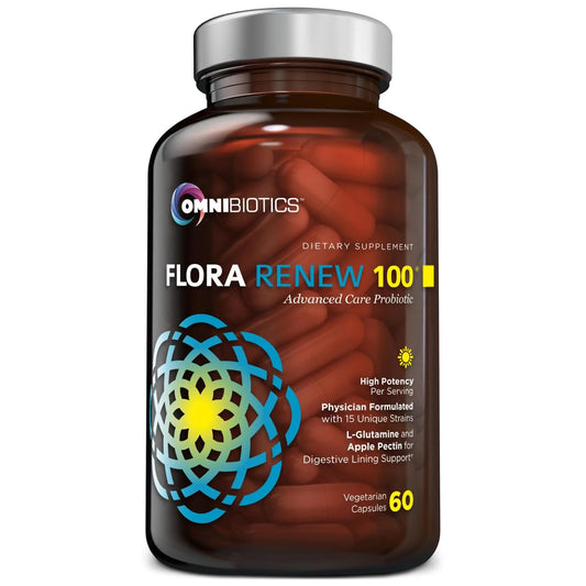 100 Billion Probiotics - 15-Strain Probiotic for Women & Men, DRCaps Delayed Release, Prebiotics, L-Glutamine, Apple Pectin, Gut Lining Support, Shelf Stable, Non-GMO, 60 Vegan Capsules for Adults OmniBioticsAU supplements