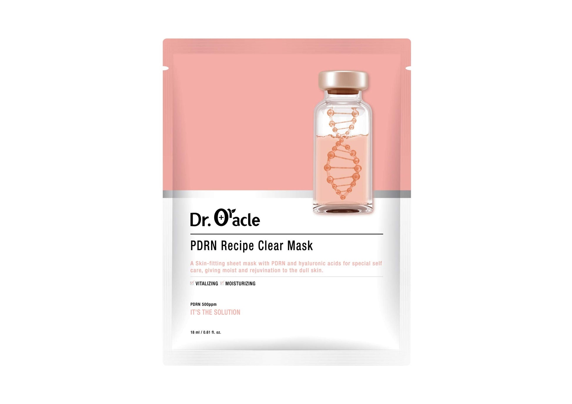 DR.ORACLE PDRN Recipe Clear Mask, Skin-fitting sheet mask PDRN, hyaluronic acid, special self care, moist, rejuvenation, vitalizing, 500ppm, 180ml (6,1 fl. oz.), 1 box - 10 sheets DR.ORACLE buy supplements Au
