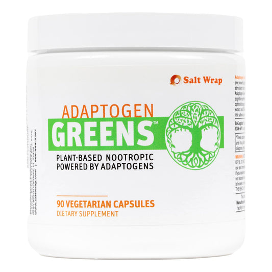 SaltWrap Adaptogen Greens - Mind-Body Resilience Formula - Caffeine-Free Nootropic for Stress, Focus, and Cognitive Performance - 90 Capsules SaltWrapUS supplements