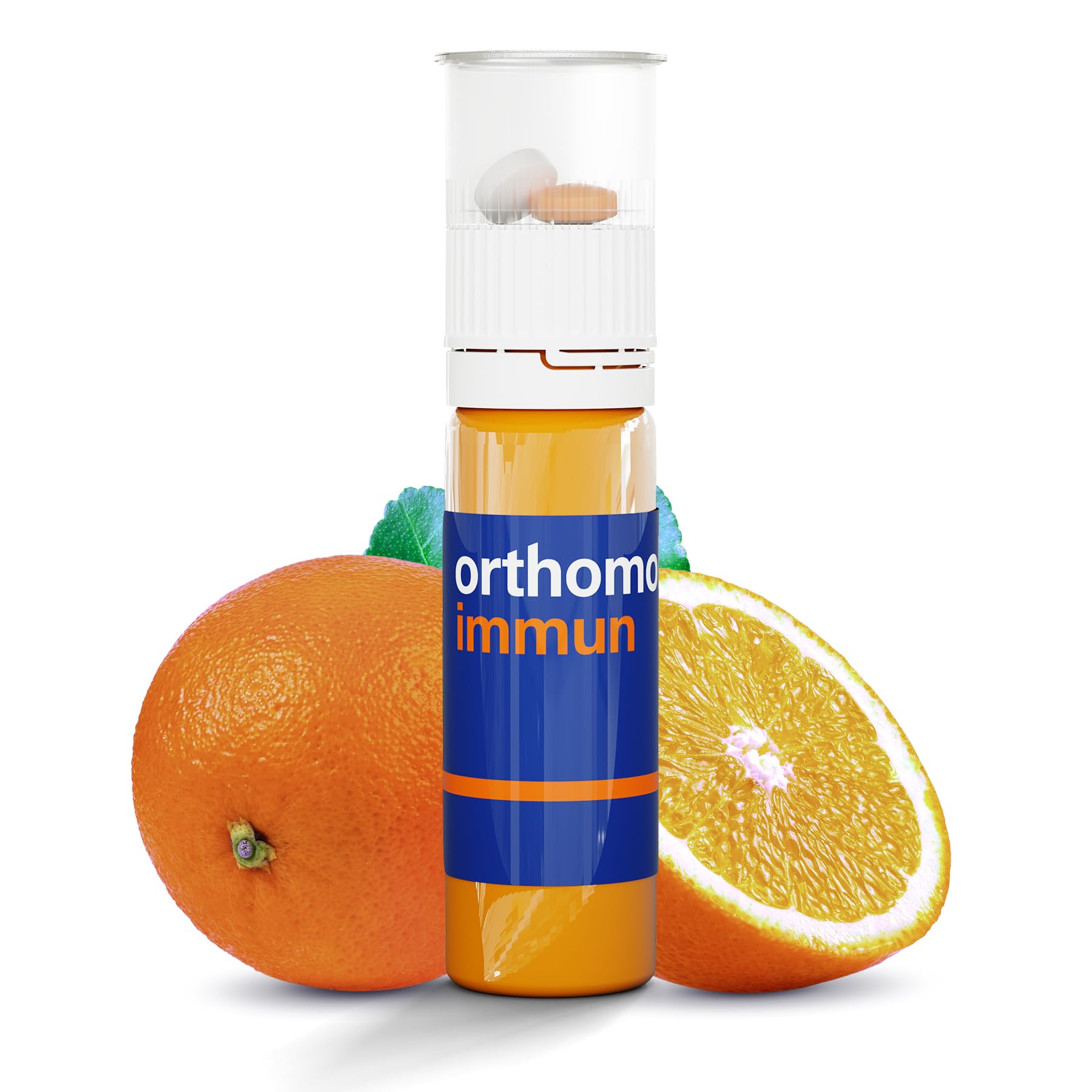 Orthomol Immun, Immune Support Vials for Adults with Vitamin C, Zinc, Selenium, Iodine, Vitamin D, E, A ,B, Calcium, 25+ Immune Boost Nutrients, 1 Serving Per Day for Daily Health (30 Day Supply) Orthomol Au supplements