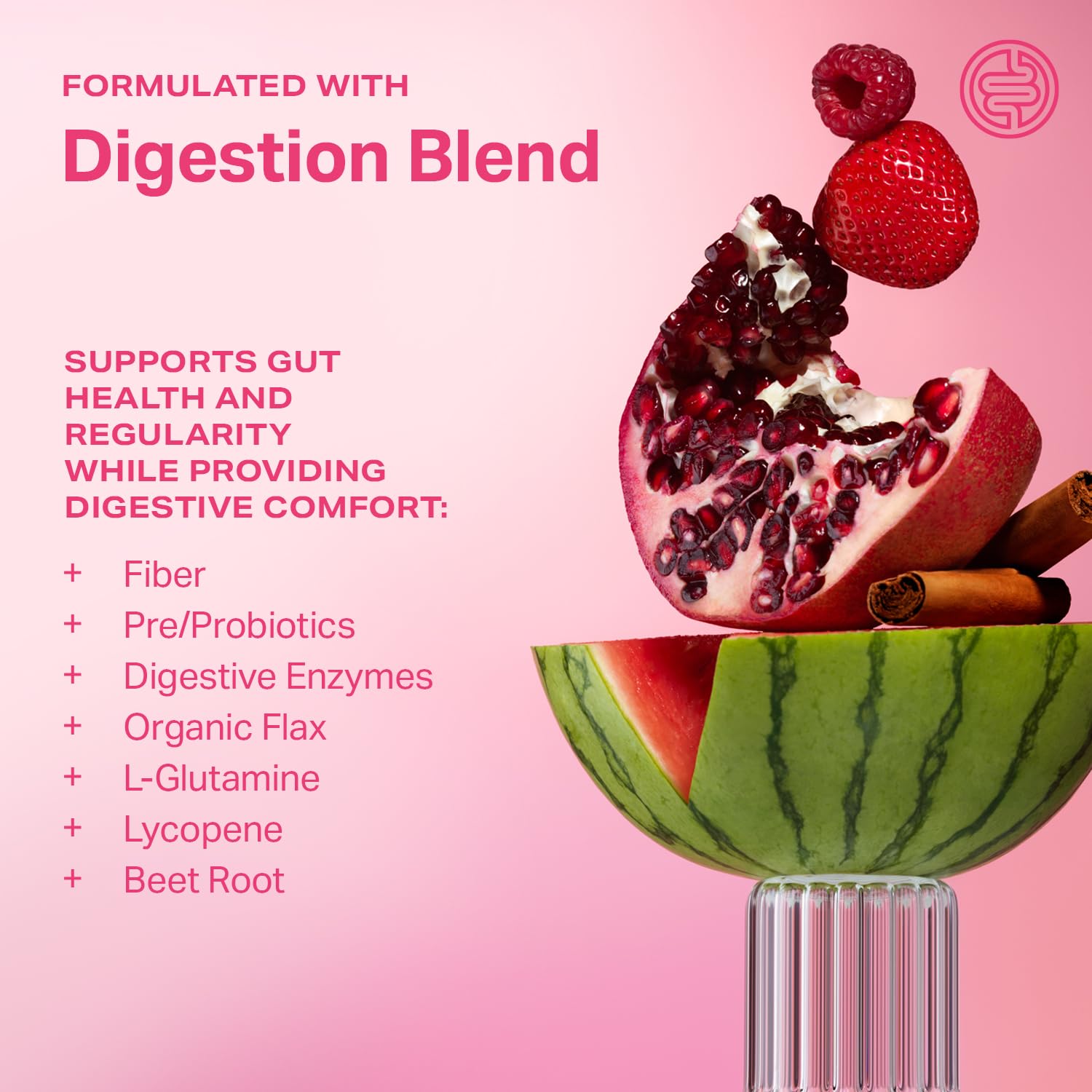 Proper, The Pinks Digestion and Bloat Relief. Drink Mix with Gut Health Probiotics, Prebiotics, Beet Root & Enzymes for Digestive Support. Bloating and Microbiome Supplement for Women and Men Proper Au supplements