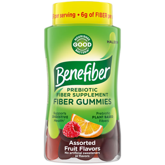 Benefiber Prebiotic GLP-1 Friendly Fiber Supplement Gummies for Digestive Health, Assorted Fruit Flavor - 81 Count BenefiberUS supplements