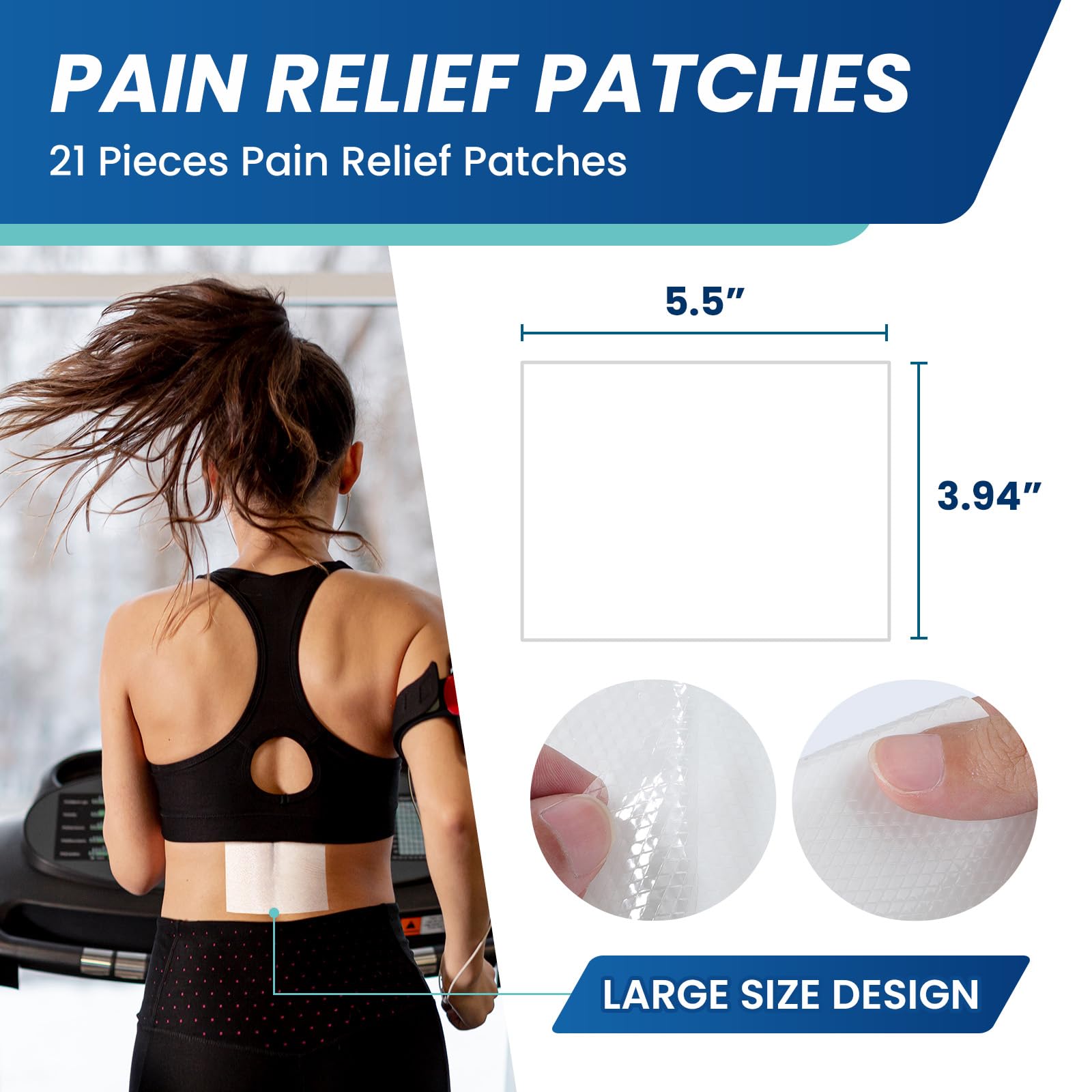 Sumifun 4% Lidocaine Patches,Maximum Strength Pain Relieving Patch Back, Shoulder, Joints, Knee Pain Relief and Muscle Soreness - 8 Hour Pain Relief (21 Count(Pack of 1)) Sumifun Au supplements