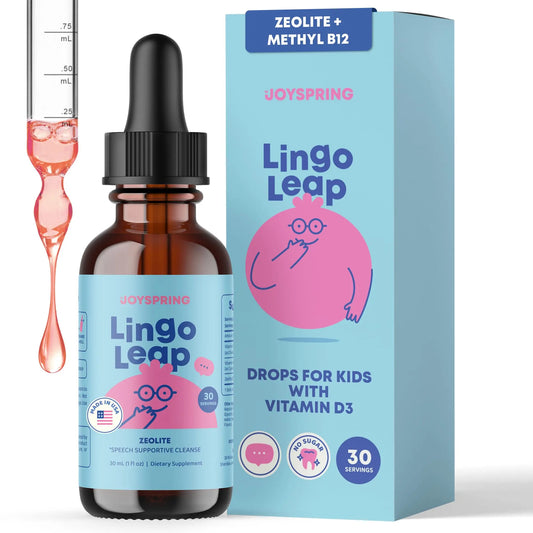 JoySpring LingoLeap – Liquid Kids Formula with Zeolite Clinoptilolite, Methylated B12 & Vitamin D3 | Gentle Daily Support for Kids’ Wellness JoySpringAU supplements