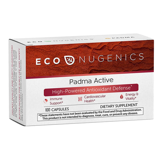 EcoNugenics Padma Active for Women & Men: Vitamin C Supplement for Collagen Formation, Energy Levels, and Immune System, Cellular & Antioxidant Support – Tibetan Recipe of Natural Herbs & Minerals EcoNugenicsAU supplements