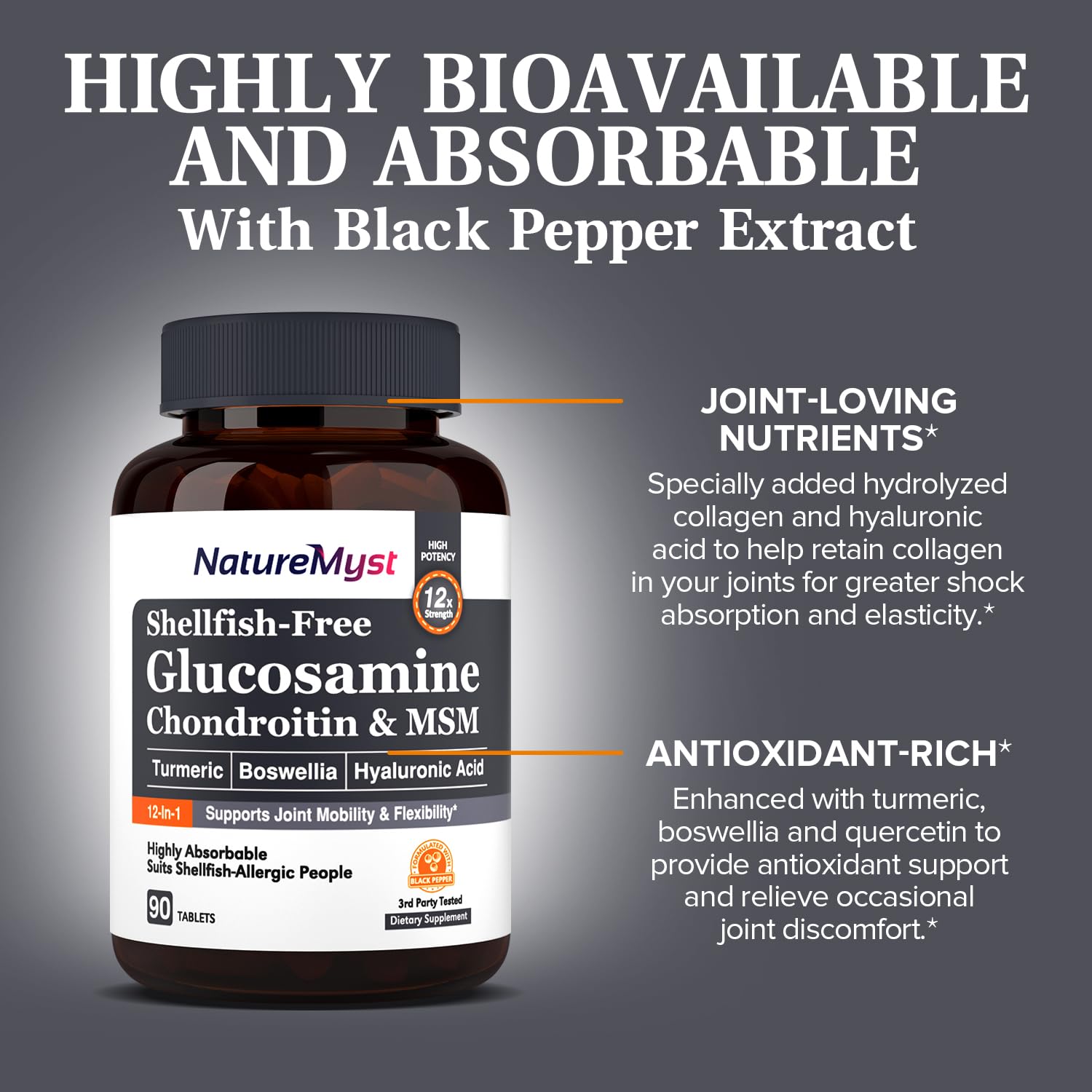 NatureMyst Glucosamine Chondroitin & MSM, Turmeric, Boswellia, Collagen, Hyaluronic NatureMyst Au supplements