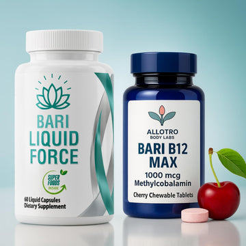Bariatric Multivitamin and B12 Max Combo Pack | Liquid Filled Multivitamin with Antioxidants, Iron & Sublingual Methylcobalamin B12 for Post Bariatric Surgery, Gastric Sleeve, Bypass, SADI & Lap Band Allotro Labs Au supplements