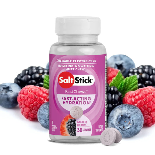 SaltStick Electrolyte FastChews - 60 Mixed Berry Chewable Tablets - Salt Tablets for Running and Hydration, Electrolyte Chews - 60 Count Bottle SaltStickUS supplements