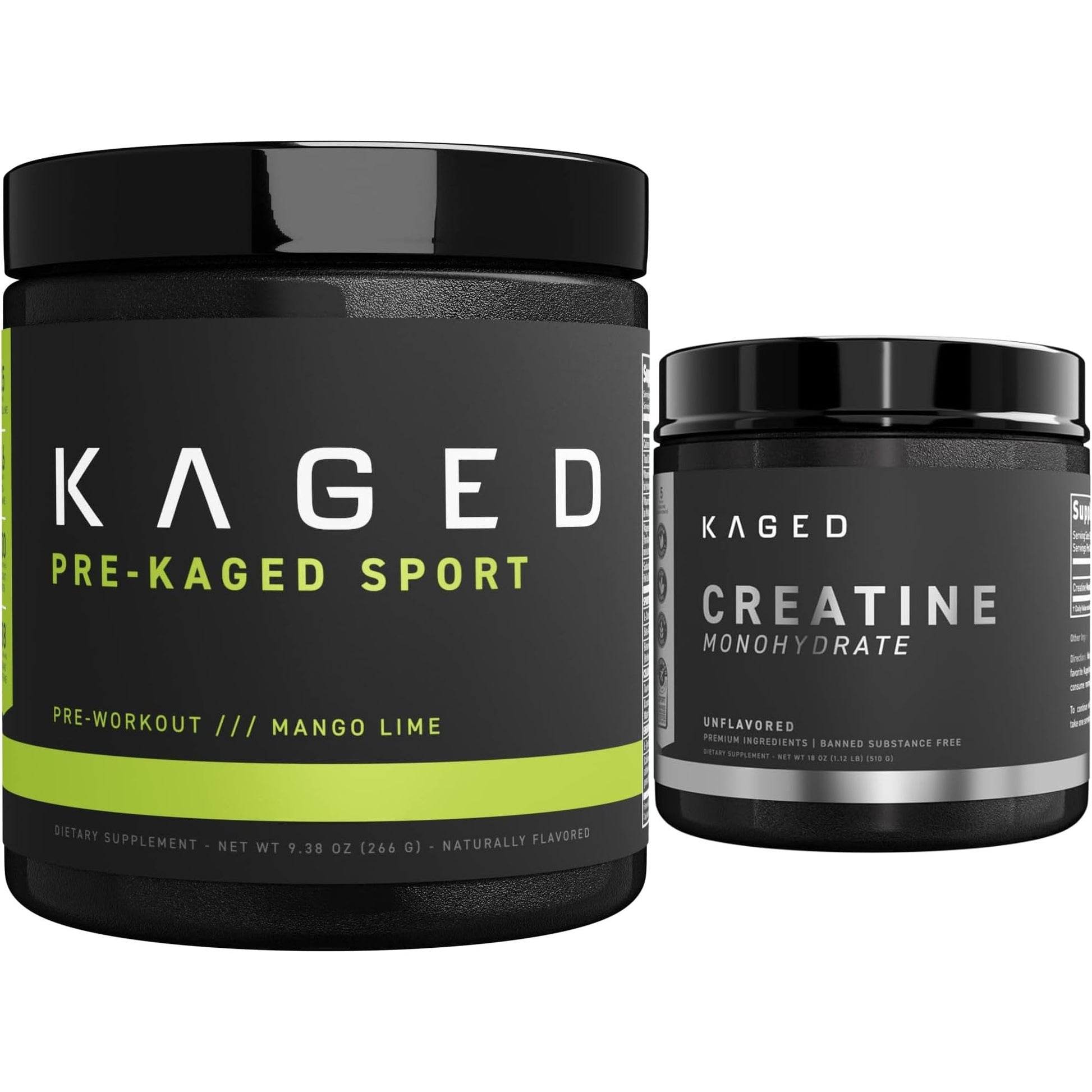 Kaged Pre Sport & Creatine Monohydrate Bundle | Mango Lime Pre + Unflavored Creatine Kaged Au supplements