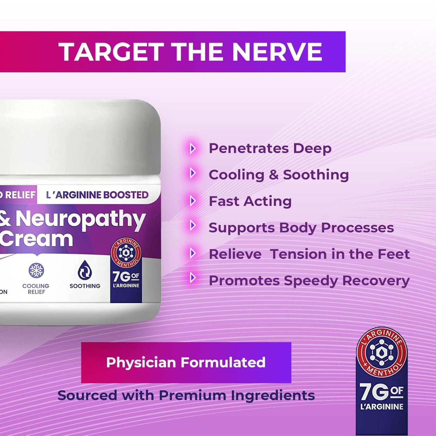 Nerve and Neuropathy Cream – Plant Powered Relief for Foot, Hands, Legs, Toes Includes 7grams of L’Arginine; Vitamin B6, Arnica, Aloe -2.82oz M PAIN MANAGEMENT TECHNOLOGIES Au supplements