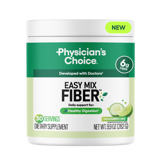 Physician's CHOICE Easy Mix Fiber for Digestive Health & Regularity - No Grit - Daily Prebiotic Soluble Fiber Powder Supplement Physician's CHOICEUS supplements