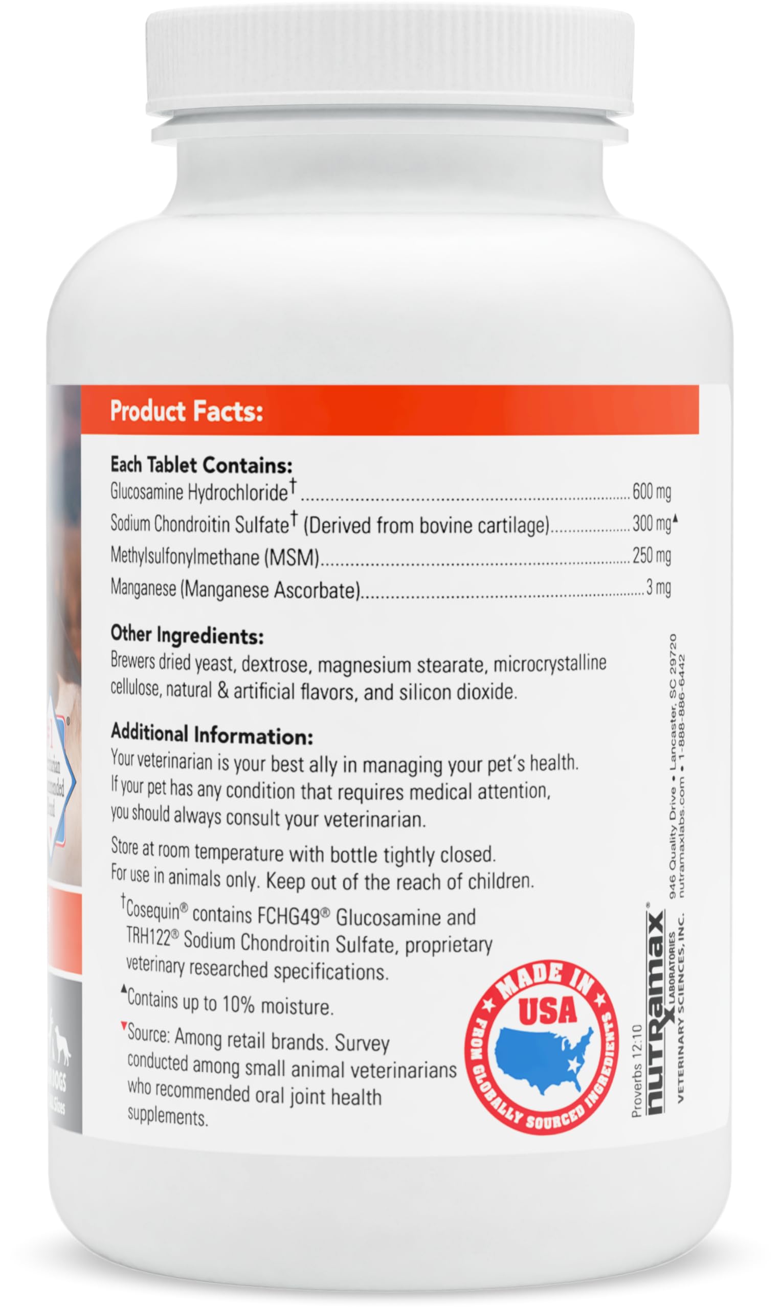 Nutramax Laboratories Cosequin Maximum Strength Joint Health Supplement for Dogs Nutramax Laboratories Au supplements