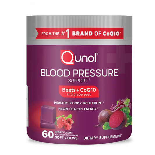 Qunol Beets Chews for Blood Pressure Support, 3 in 1 Beets + CoQ10 + Grape Seed Extract QunolAU supplements