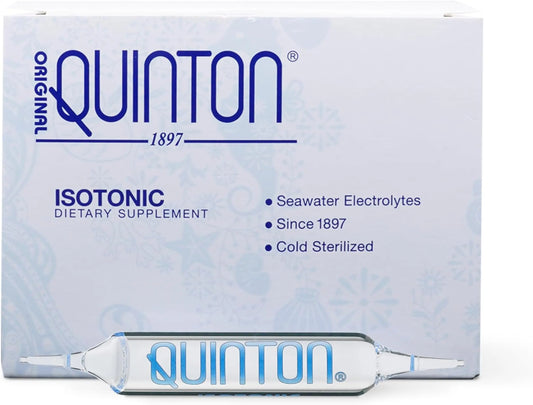 Quicksilver Scientific Original Quinton Isotonic Solution with Sea Water Minerals + Alpine Spring Water - Liquid Hydration, Electrolyte + Multi Minerals Supplement (30 Single Serving Vials) Quicksilver ScientificAU supplements