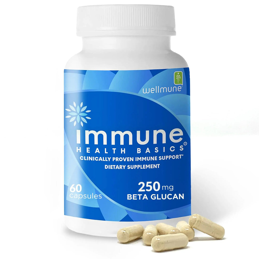 Immune Health Basics Ultra Strength Immunity - Clinically Proven Immune Support - Wellmune Highly Purified Beta Glucan - Gluten-Free, Non-allergenic Immune Health Basics uk supplements