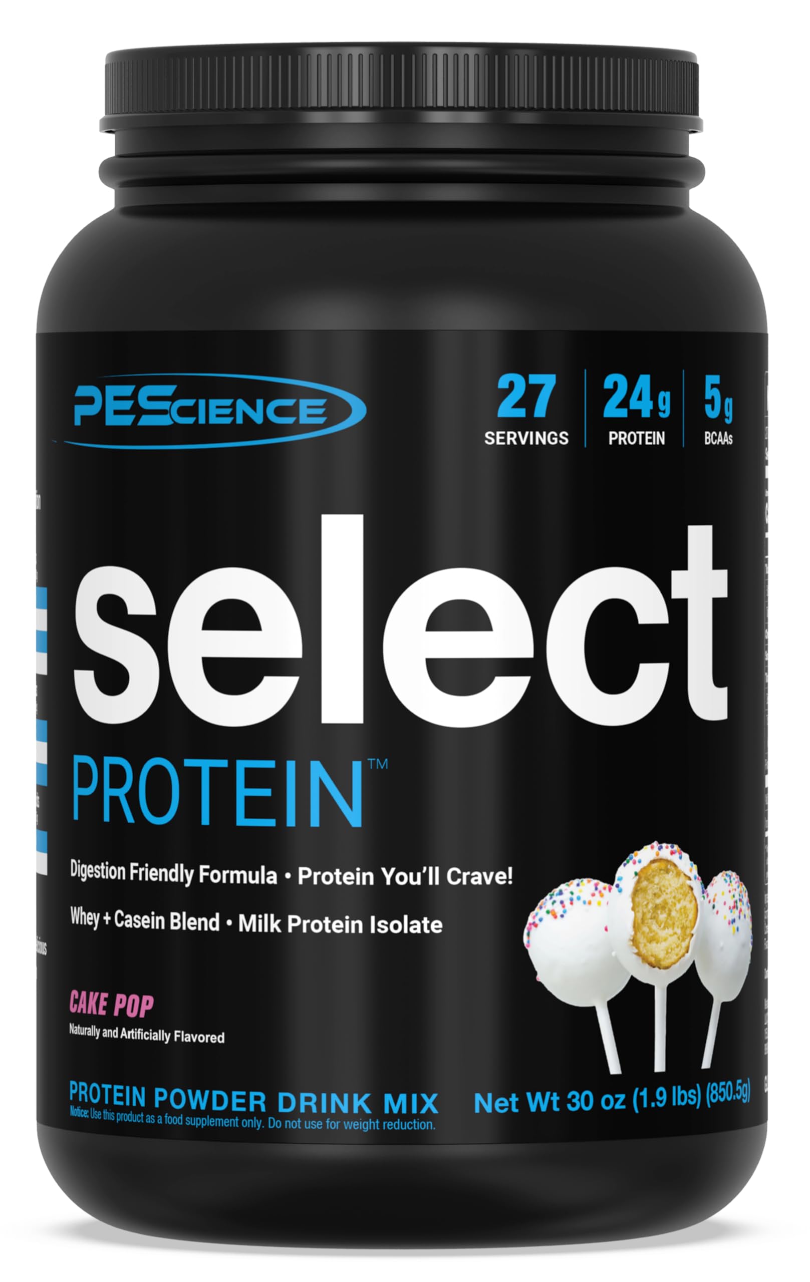 PEScience Select Low Carb Protein Powder, Cake Pop, 27 Serving, Keto Friendly PEScience Au supplements