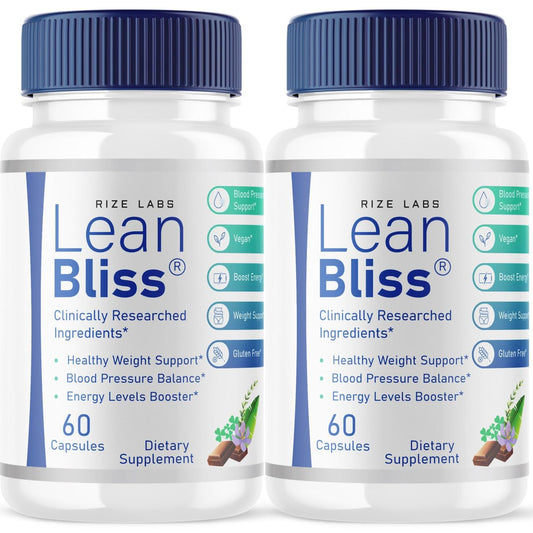 (2 Pack) Lean Bliss Weight Loss Pills, Lean Bliss Fat Burning Formula, LeanBliss Advanced rize labsUS supplements