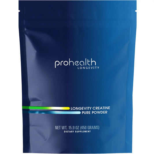 ProHealth Longevity Micronized Creatine. Pharmaceutical Grade Creatine Monohydrate is Easier on Kidneys. Supports Brain Function and Muscle Growth as You Age. 5 g/Serving, 90 Servings, 3 Month Supply ProHealthAU supplements