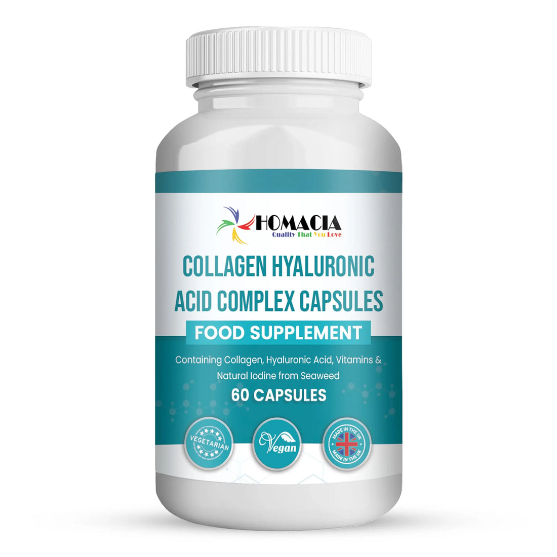 Homacia’s Collagen Capsules | Marine Collagen with Hyaluronic Acid | Pure Collagen Supplements for Women HOMACIA Quality That You love uk supplements