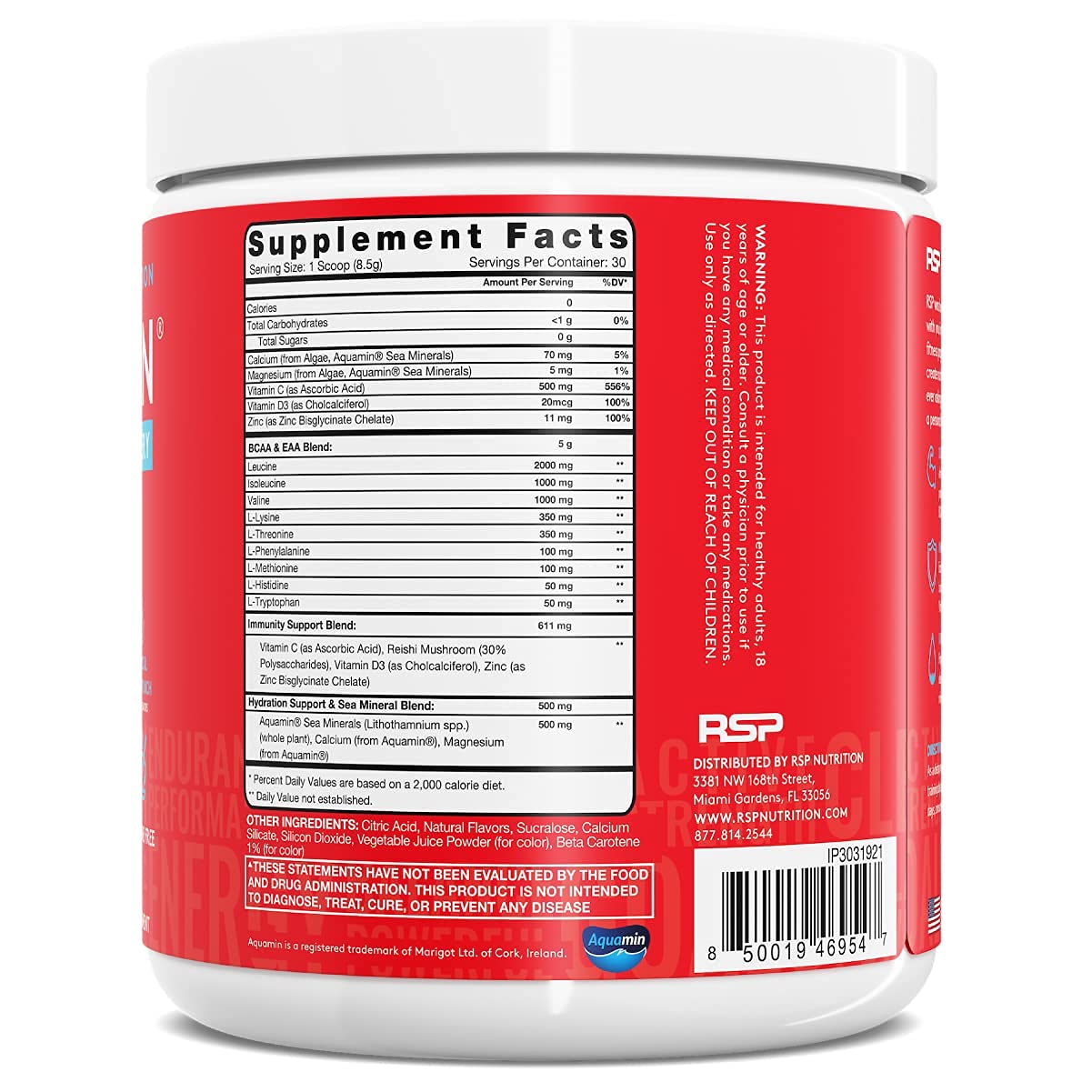 RSP NUTRITION Vegan AminoLean Pre Workout Energy (Pineapple Coconut 25 Servings) RSP NUTRITION Au supplements
