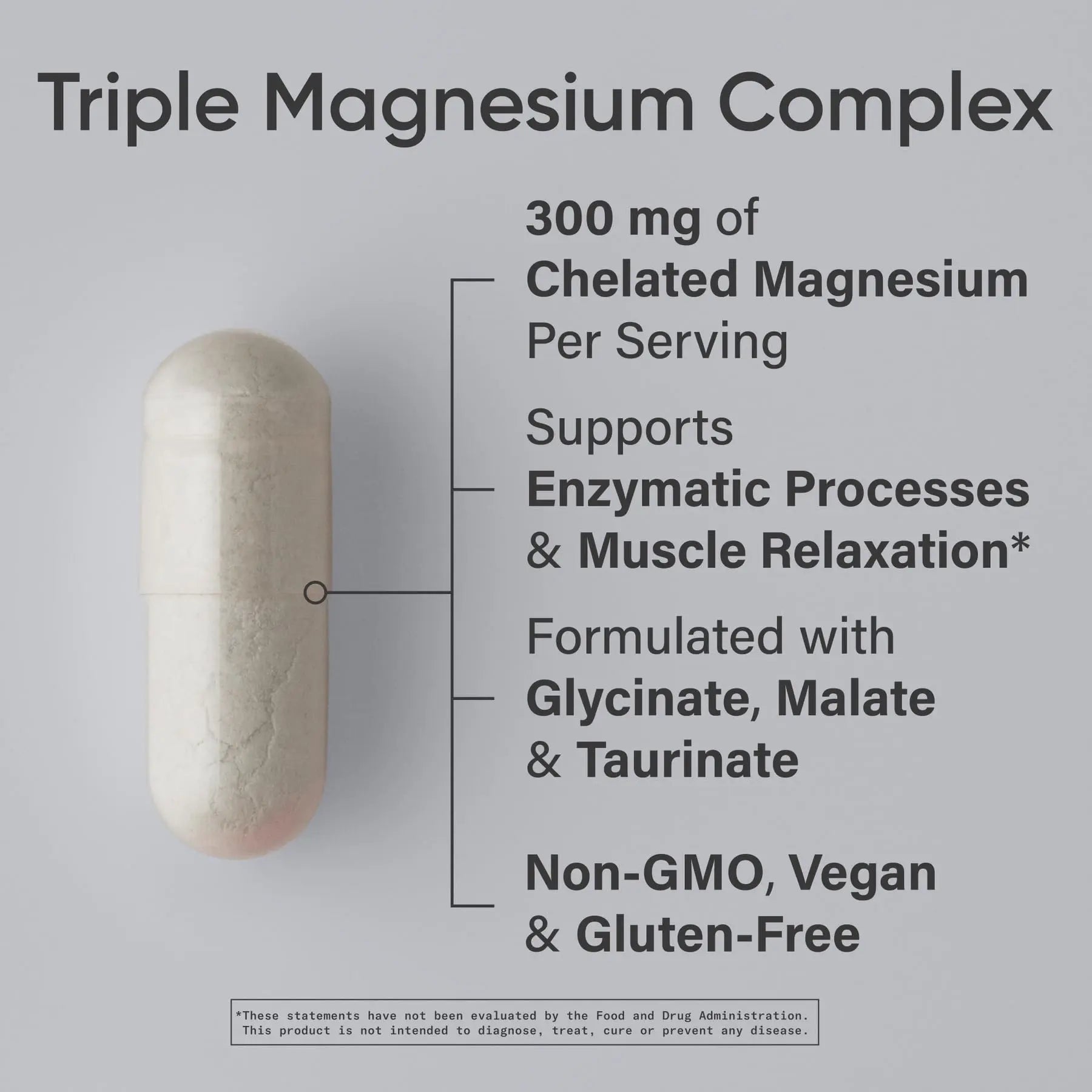 Sports Research® Chelated Triple Magnesium Complex with Glycinate, Taurinate & Malate (Chelamax®) for Enhanced Bioavailability* - 300 mg per Serving, Non-GMO, Certified Vegan, 120 Veggie Capsules Sports Research Au supplements