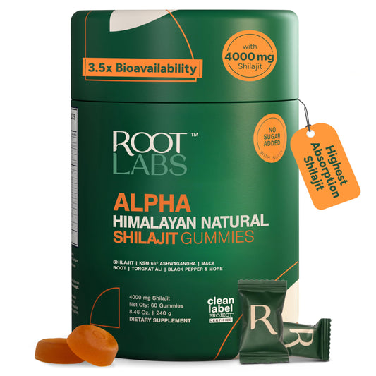 ROOT LABS 10-in-1 Alpha Shilajit Gummies | 4000 mg Pure Himalayan Shilajit with Tongkat Ali & Maca Root | Shilajit for Men & Women | ShilAbsorb Bioavailability Tech ROOT LABSAU supplements