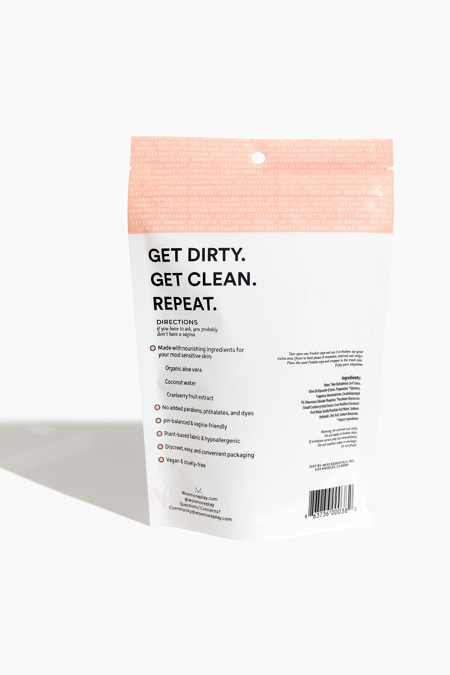 Woo More Play Freshies: All-Natural Feminine Intimacy Towelette Wipes with Coconut Oil Woo More Play Au supplements
