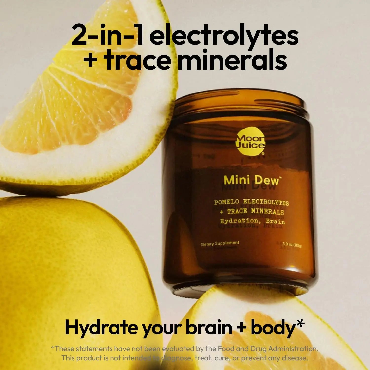 Moon Juice Mini Dew Electrolytes Powder - Sugar Free Minerals & Electrolyte Hydration Powder for Instant Hydration & Brain Support - Magnesium, Calcium, Potassium, Pink Salt, Pomelo, 30 Servings Moon Juice Au supplements