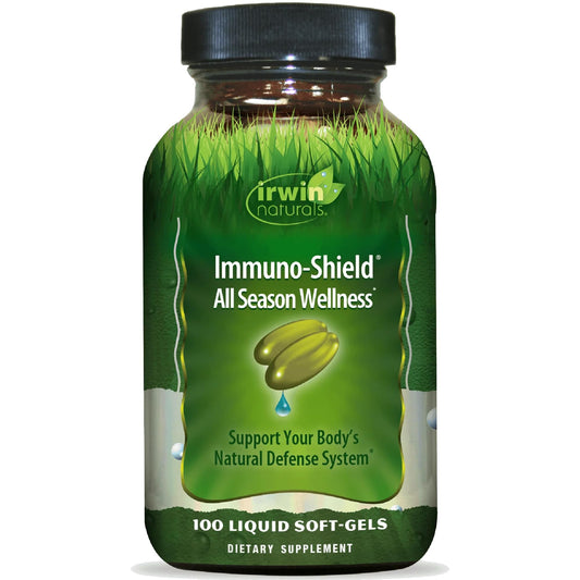 Irwin Naturals Immuno-Shield All Season Wellness - Promote Body's Natural Defense System - Powerful Antioxidants and Immune Support Supplement for Men and Women - 100 Liquid Soft-Gels Irwin NaturalsAu supplements