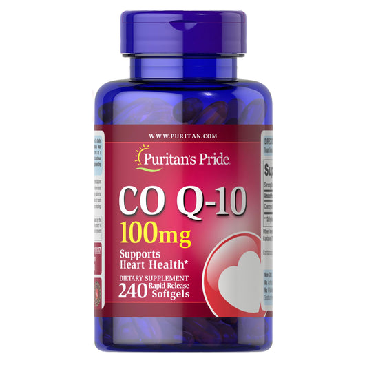 Puritan's Pride Coenzyme CoQ10 100mg, Dietary Supplement for Heart Health, Blood Pressure, Oral Gum Health, and Healthy Aging Support Puritan's PrideUS supplements