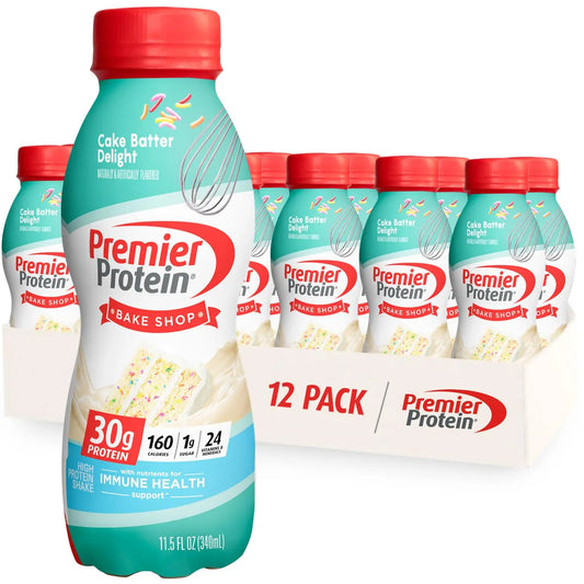 Premier Protein Shake, Cake Batter, 30g Protein, 1g Sugar, 24 Vitamins & Minerals Premier ProteinAU supplements