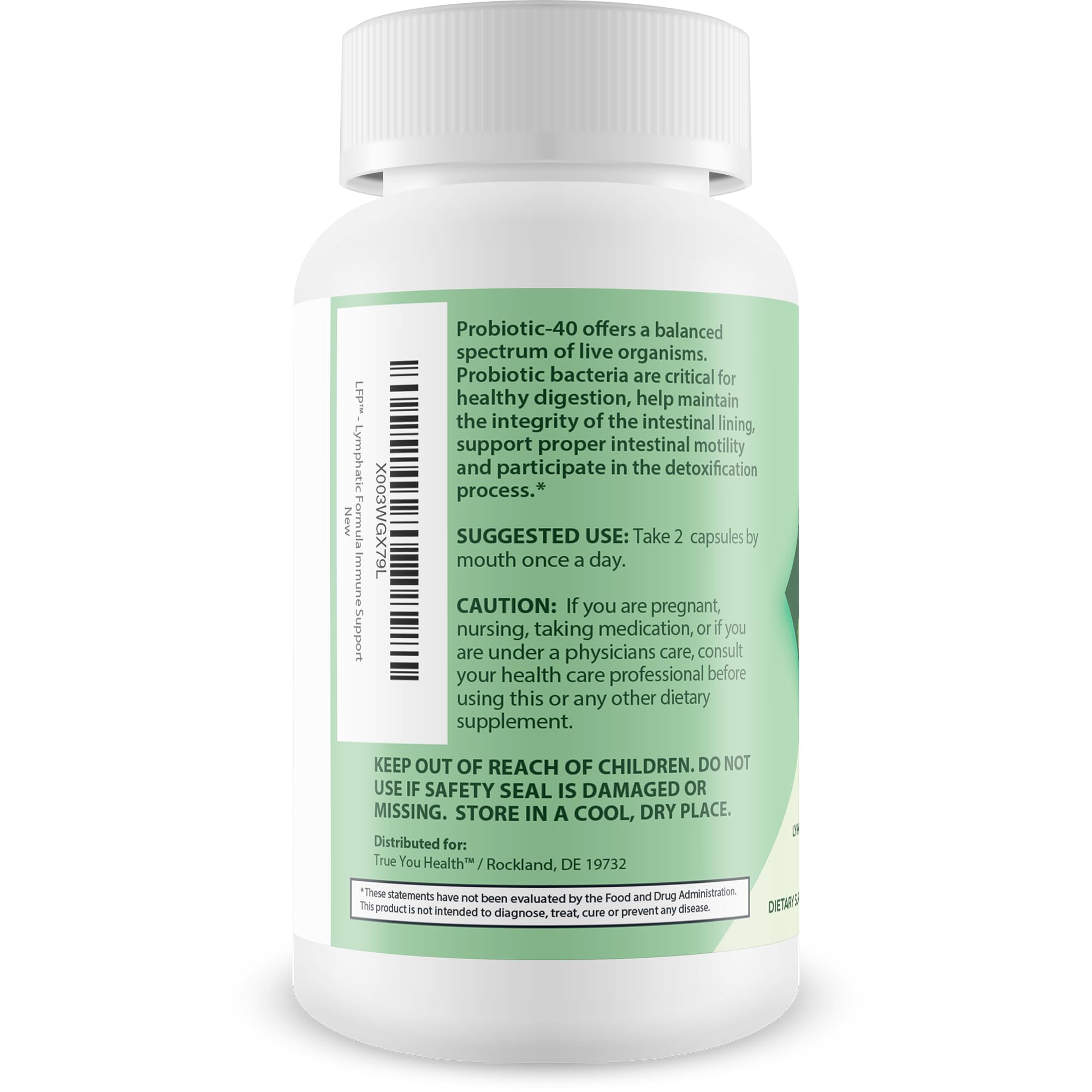 LFP - Lymphatic Formula Pro 2000 Immune Support & Probiotic - Lymphatic Support Supplement to Promote Healthy Immune System & Lymphatic Function - Aid Immune Response, Gut Health, & Overall Health True You Health Au supplements