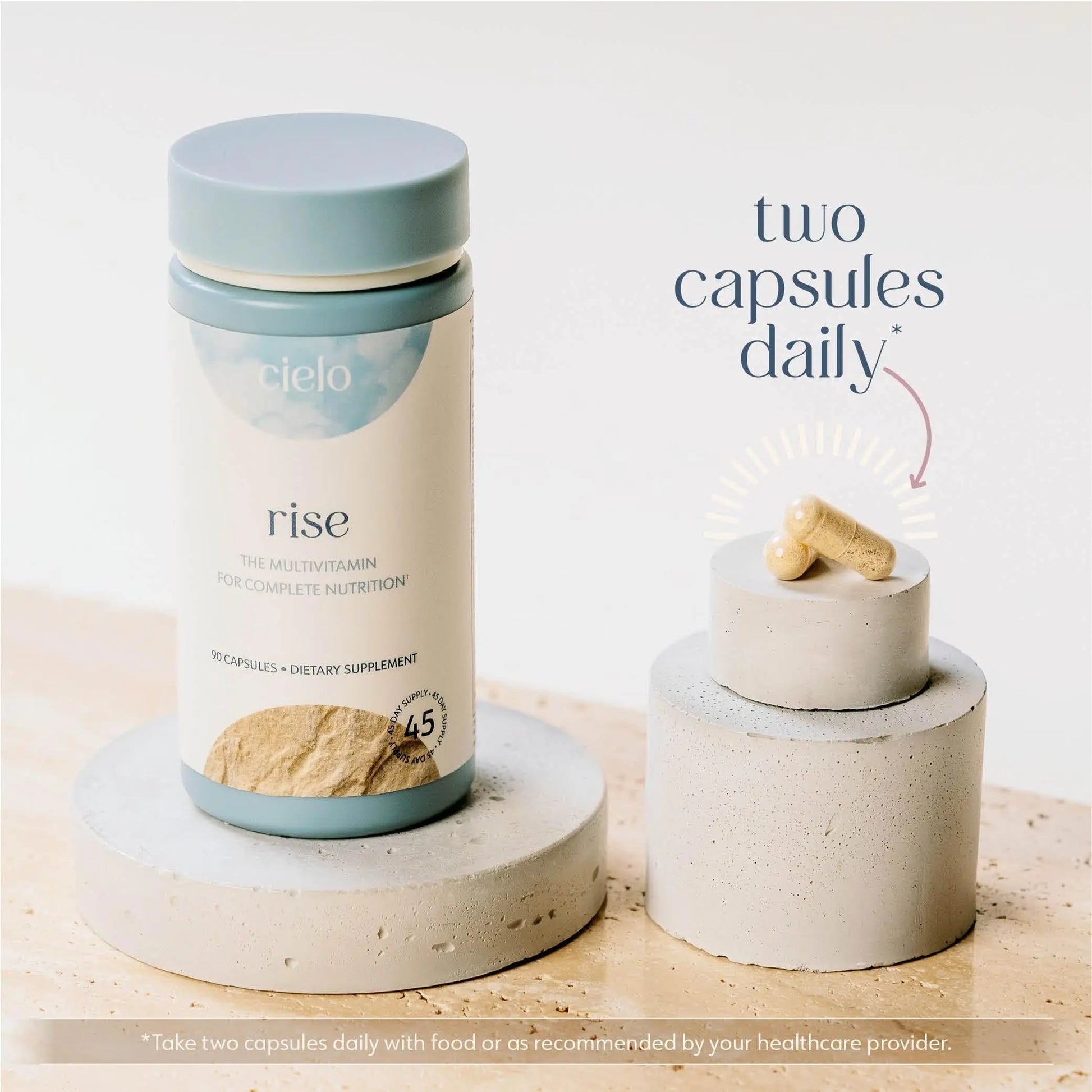 Cielo Rise Multivitamin for Women and Men - Vitamin A, C, D3, E K2, & More - Magnesium Glycinate, Citrate, and Malate for Digestive Support Cielo Au supplements