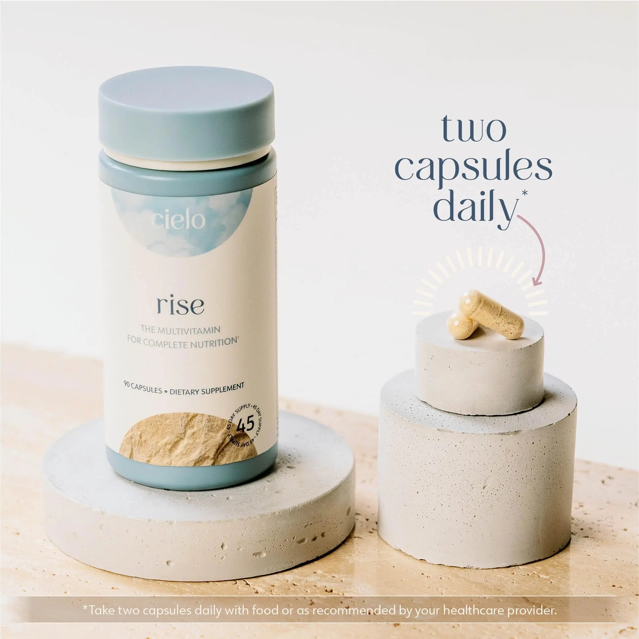 Cielo Rise Multivitamin for Women and Men - Vitamin A, C, D3, E K2, & More - Magnesium Glycinate, Citrate, and Malate for Digestive Support Cielo Au supplements