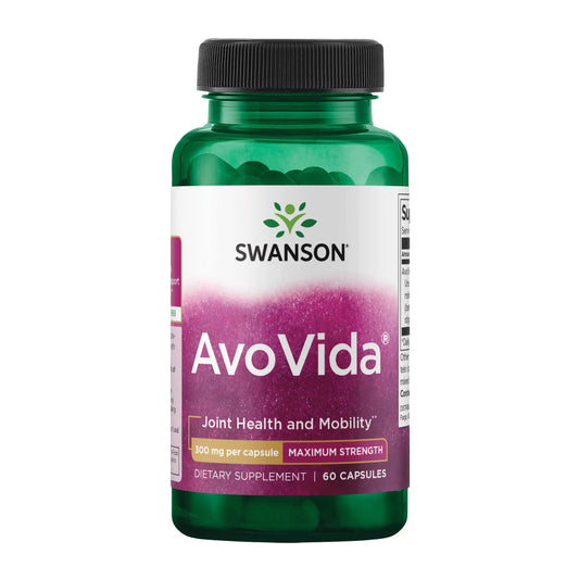 Swanson AvoVida - Natural Supplement Promoting Joint Health & Mobility - Avocado & Soybean Unsaponifiables to Support Cartilage & Tissue Health - (60 Capsules, 300mg Each) (1 Pack) SwansonAU supplements
