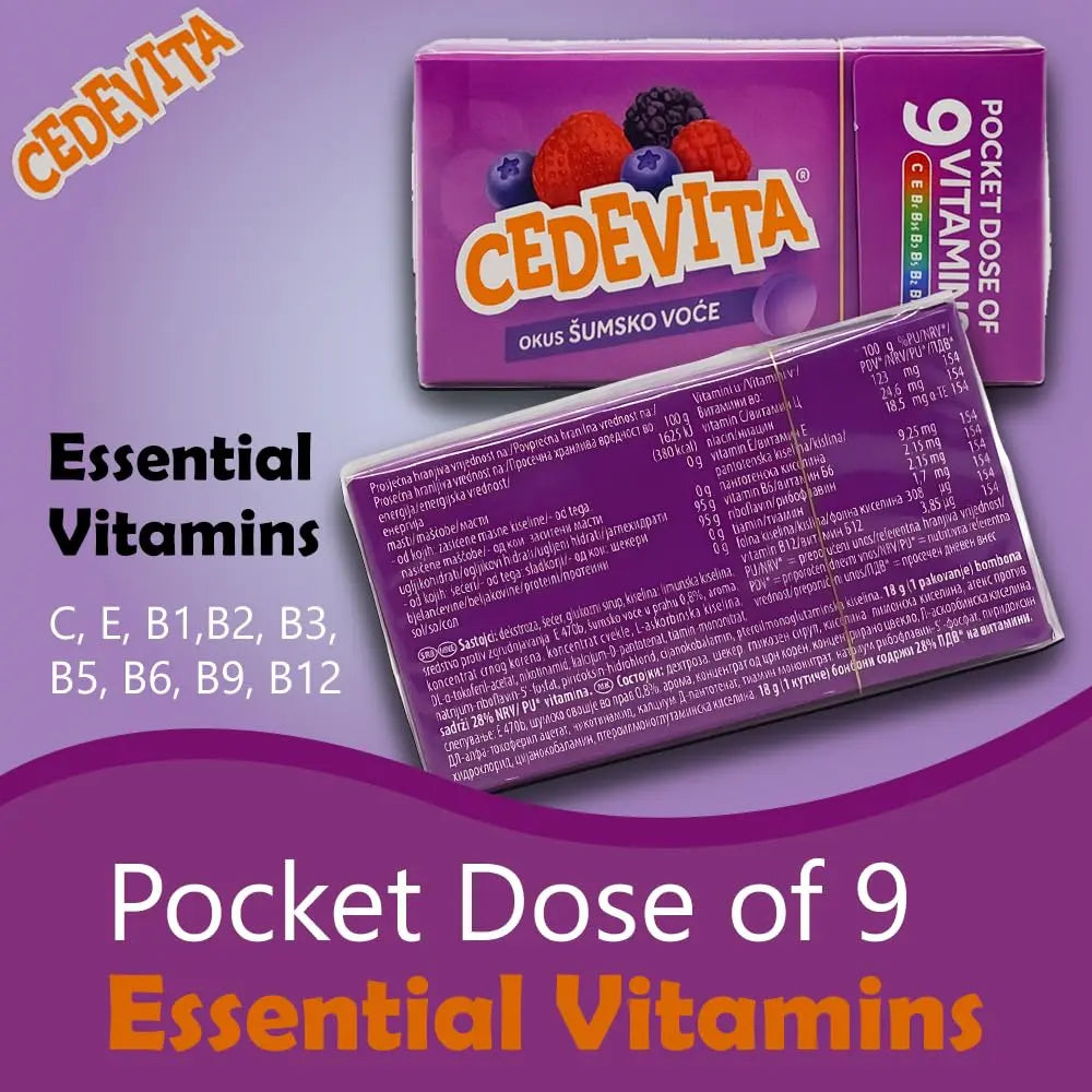 Cedevita Multivitamin Healthy and Sweet Candies - Pack of 8 (Forest Fruit) SORINA Au supplements
