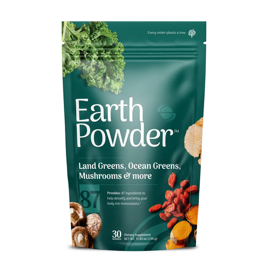 Earth Powder Daily Foundational Nutrition Supplement with 28 Greens & 10 Mushrooms | 87 Nutrients for Energy, Gut Health & Mental Clarity Earth PowderAu supplements