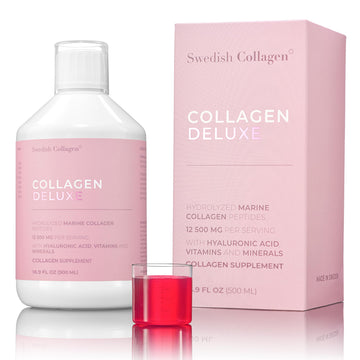 Swedish Collagen - 12500mg Collagen Deluxe 500ml I Hydrolyzed Marine Collagen Peptides (Type I & III) Swedish Collagen Au supplements