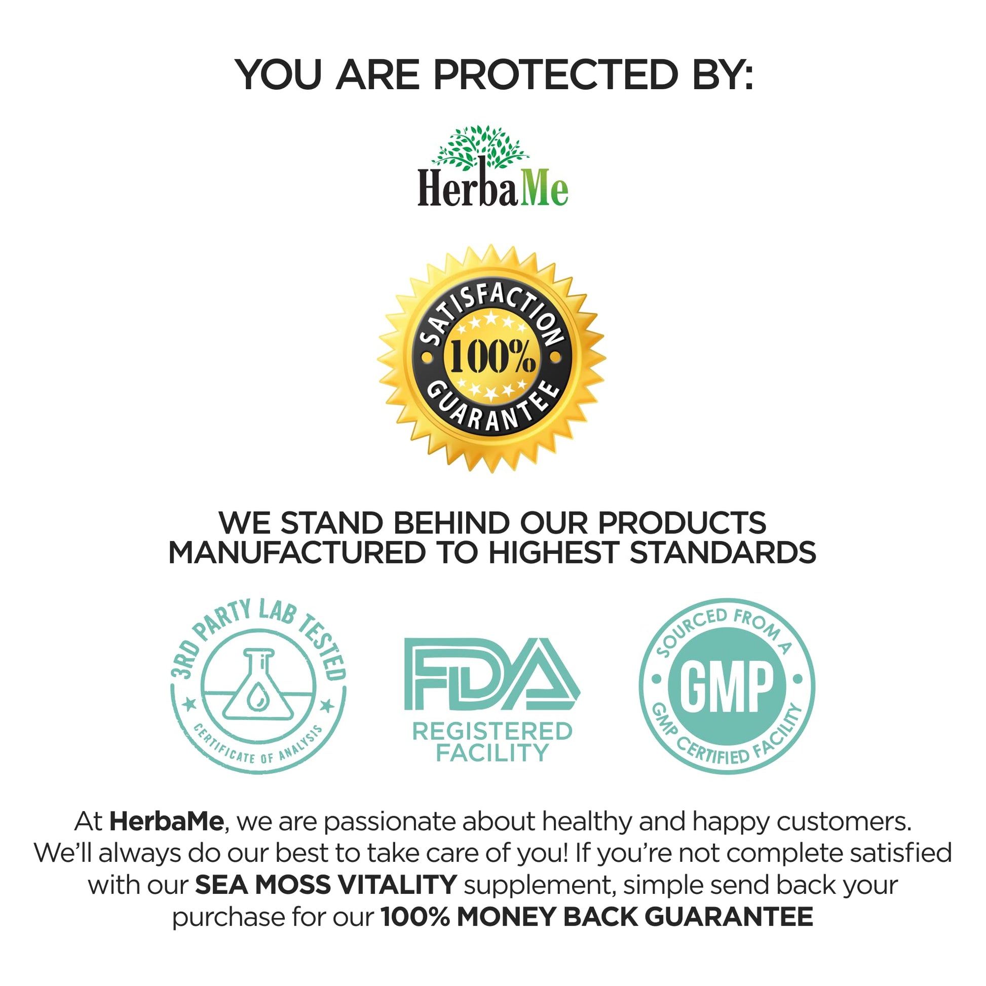 HerbaMe Organic Irish Sea Moss with Bladderwrack, Burdock Root & Black Pepper Extract, 150 Capsules, Thyroid Support, Natural Iodine Source, Promotes Immune System, Cell Food, Alkaline Supplement HerbaMe Au supplements